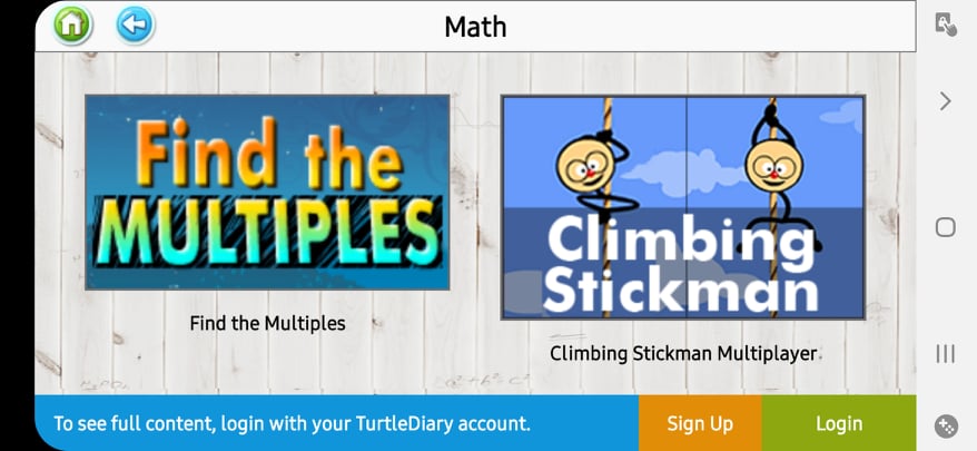 ألعاب الصف الثالث أو 3rd Grade في تطبيق Turtle Diary