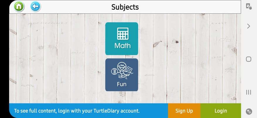 ألعاب تطبيق يوميات السلحفاة
