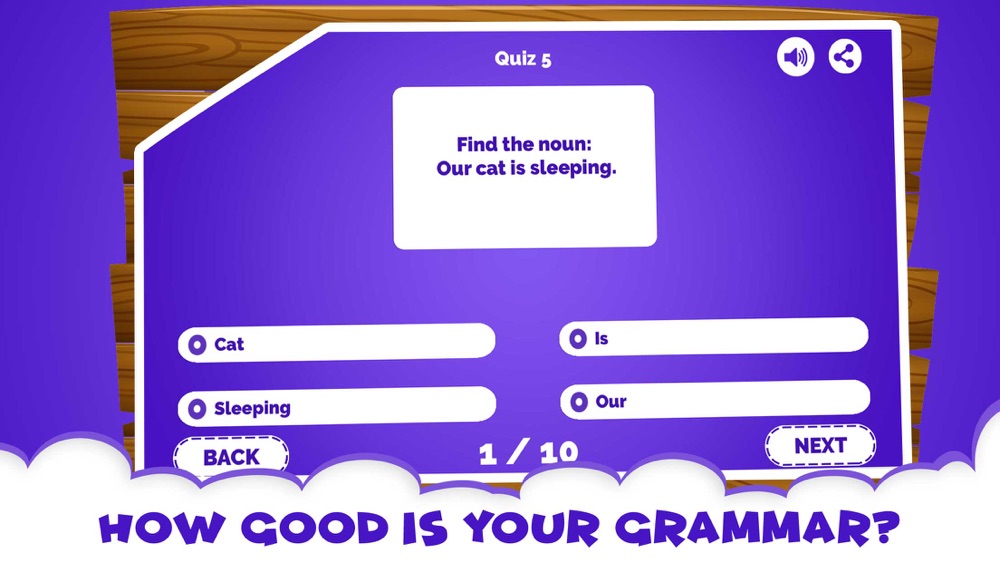 تطبيق English Grammar Noun Quiz Game‏