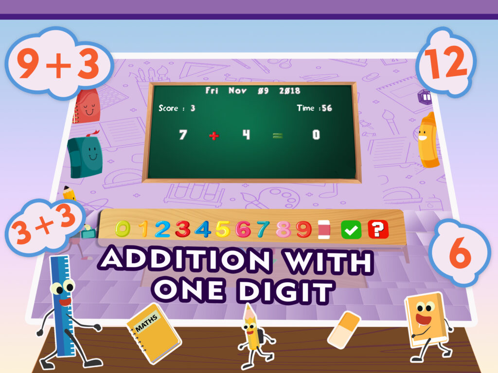 تطبيق Learn Math Addition Quiz Games‏