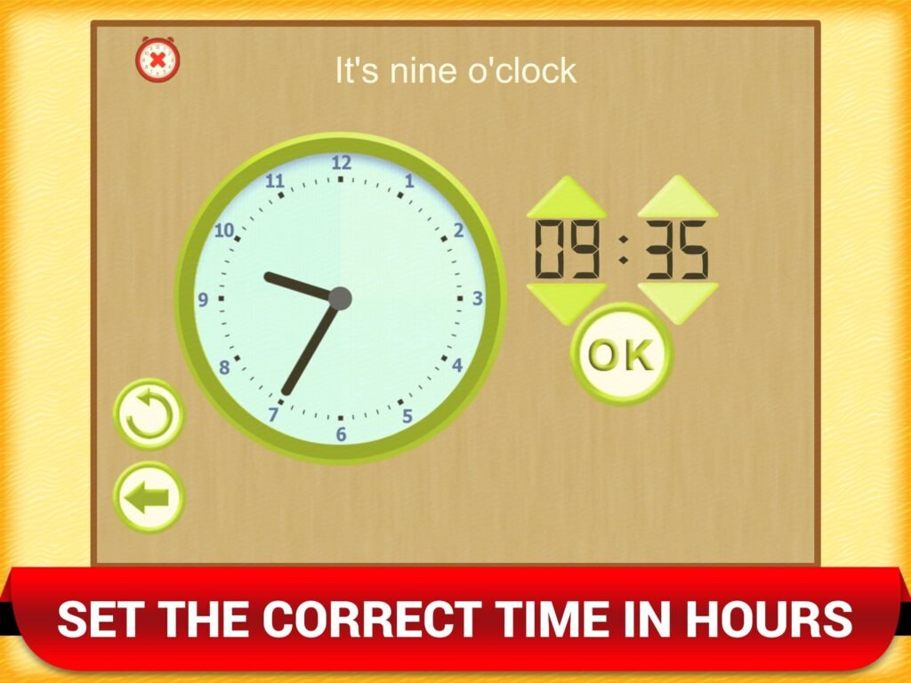تطبيق Math Telling Time Clock Game‏