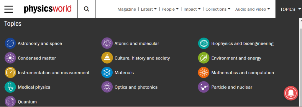 موقع Physics World