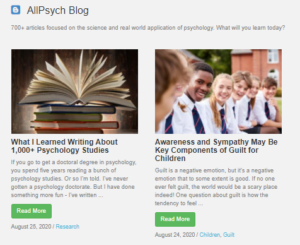 قسم AllPsych Blog أهم أقسام تعلم علم النفس للمبتدئين