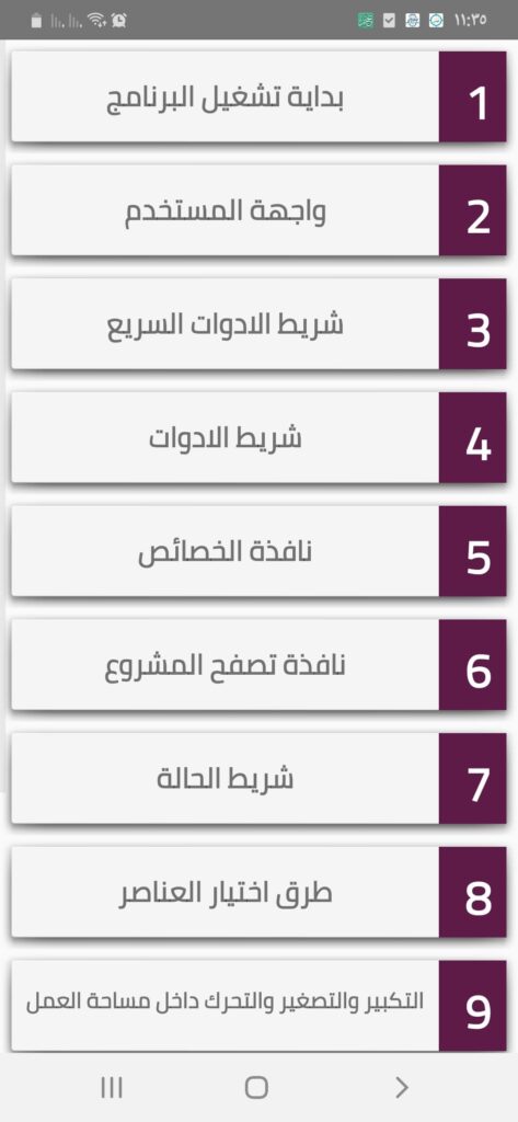 أسس استخدام برنامج الرفت في تطبيق تعليم الريفيت