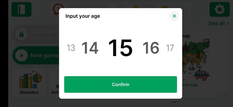 تحديد عمرك في تطبيق StudyGe