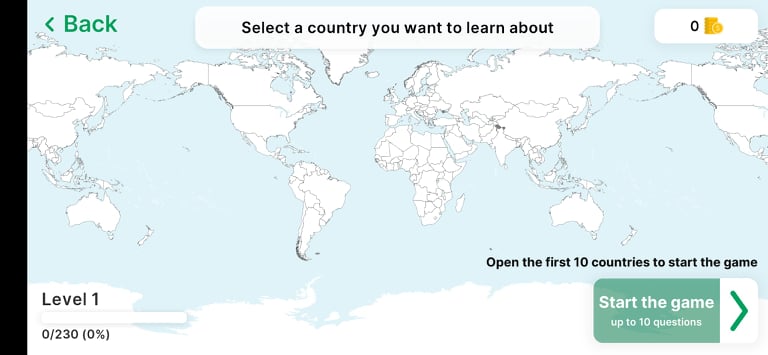 اختيار الدولة التي تريد تعلمها