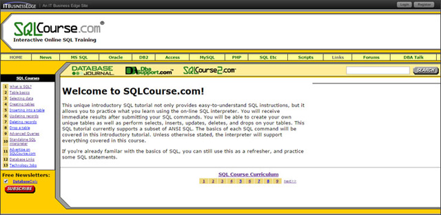 موقع SQLCourse 