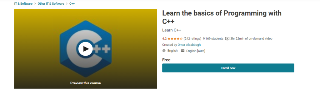 دورة Learn the basics of Programming with C++