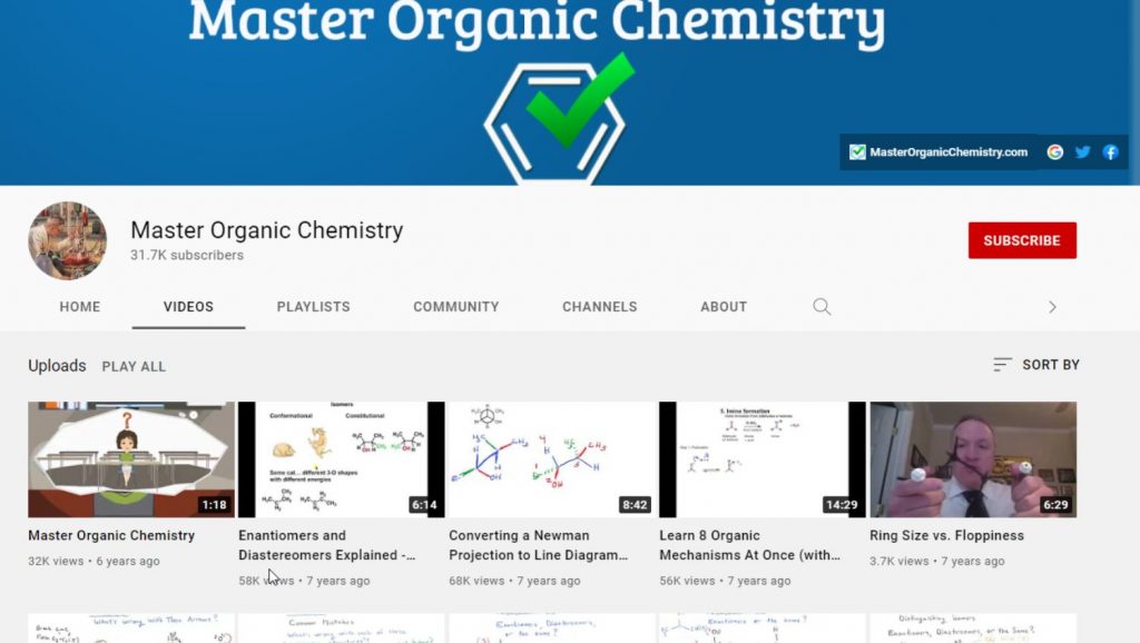 قناة Master organic chemistry