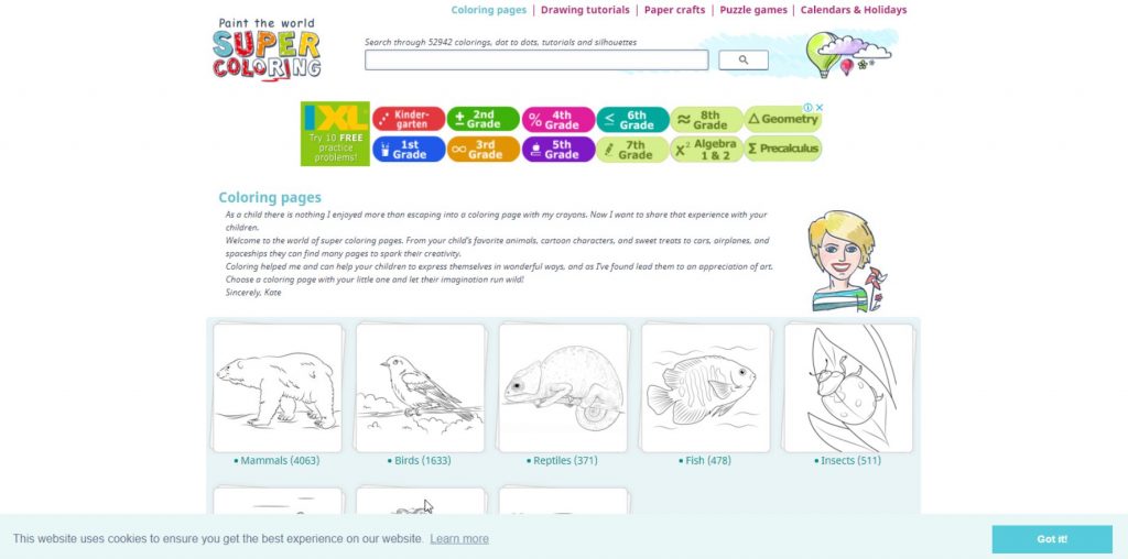 موقع Super coloring