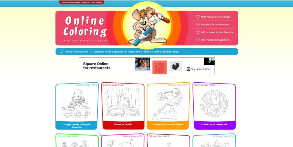 موقع online coloring