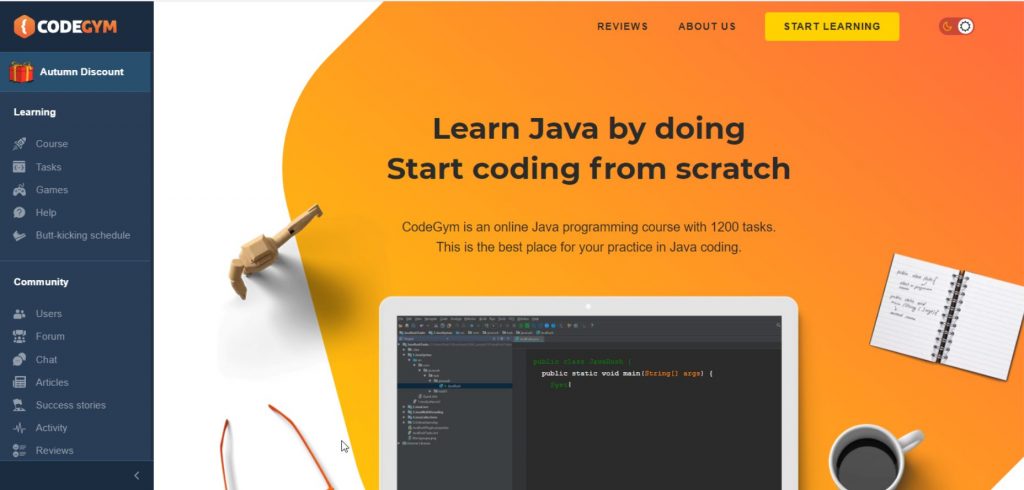 موقع codegym أحد مصادر تعلم لغة الجافا