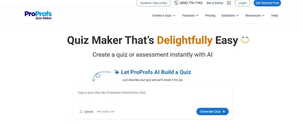 موقع Proprofs Quiz Maker