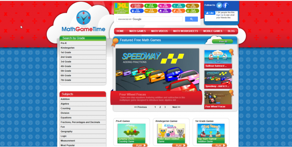 أفضل المواقع لممارسة الرياضيات(math) مجانا math game time