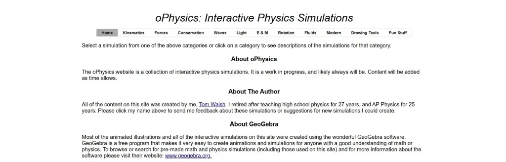 موقع oPhysics