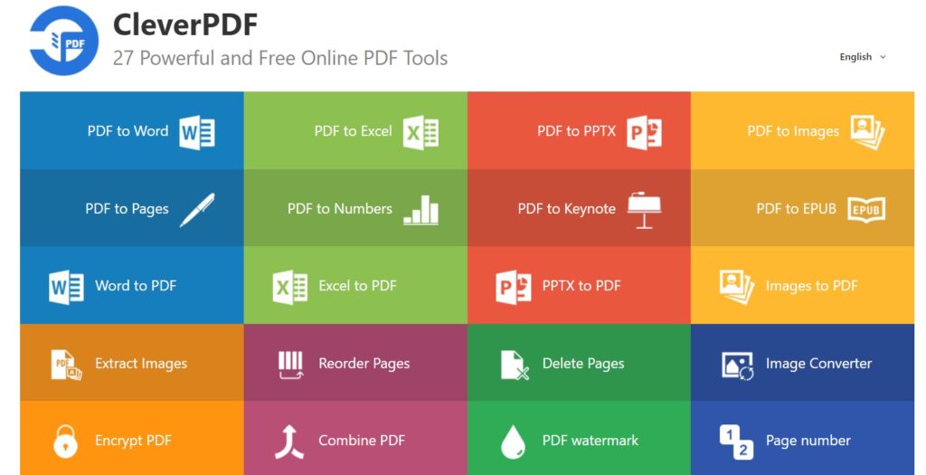 موقع Clever PDF أحد مواقع تعديل ملفات PDF