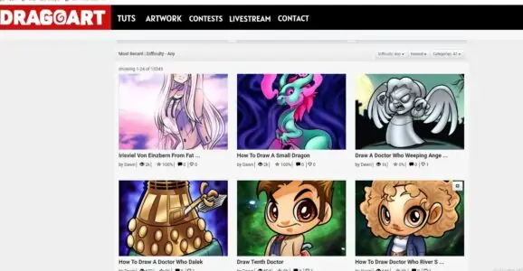موقع dragoart لتعليم الرسم من الصفر إلى الاحتراف