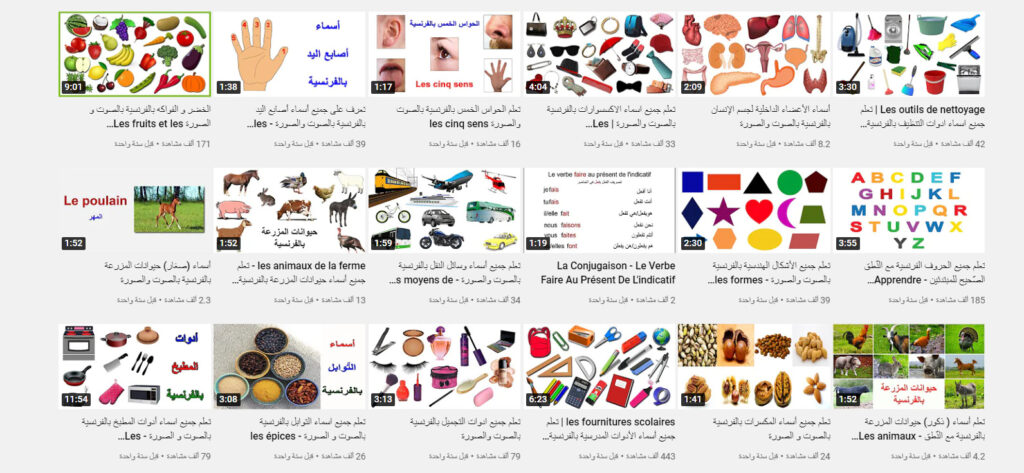 قناة تعلم اللغة الفرنسية بالصوت والصورة