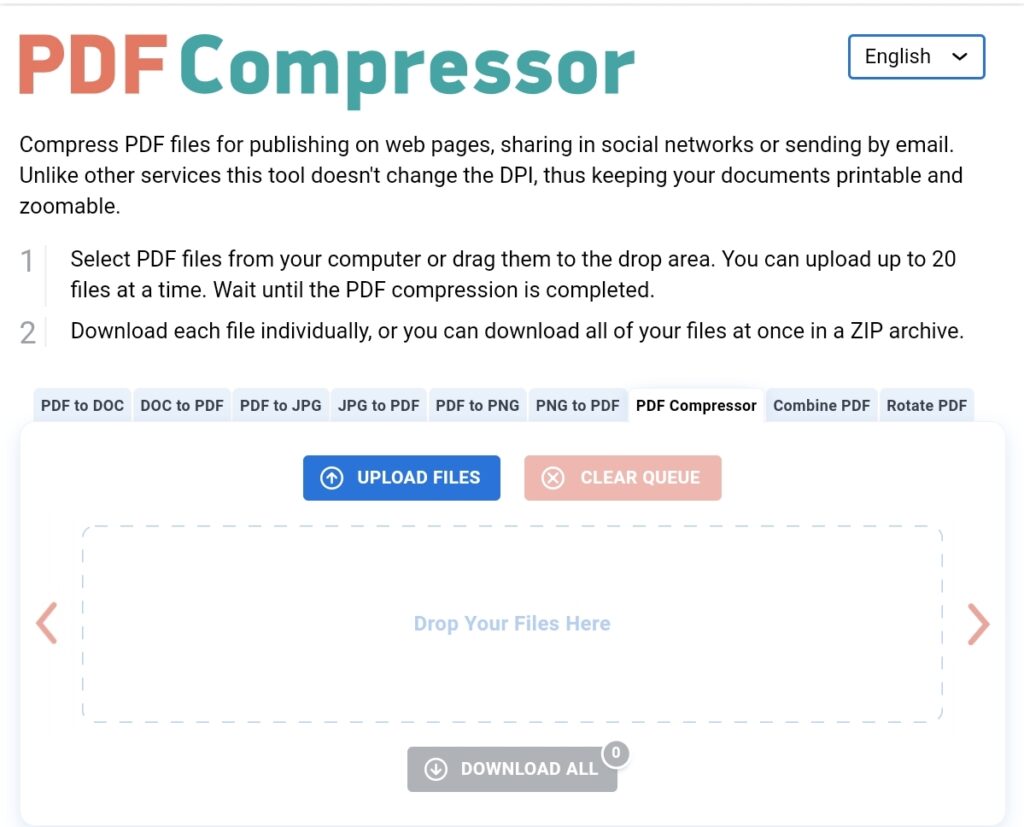 موقع pdf compressor 
