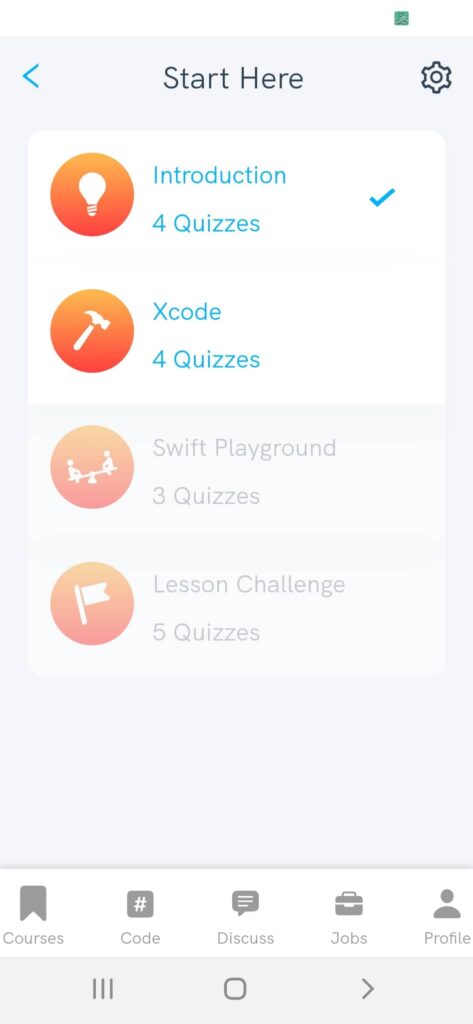 إتمام أول وحدة وبدء وحدة أخرى في تطبيق Wildlearner