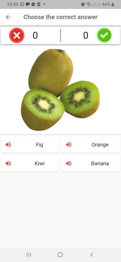 أسئلة اختيارية على أسماء الأشياء