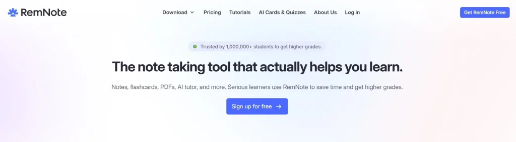 موقع RemNote لإنشاء البطاقات التعليمية