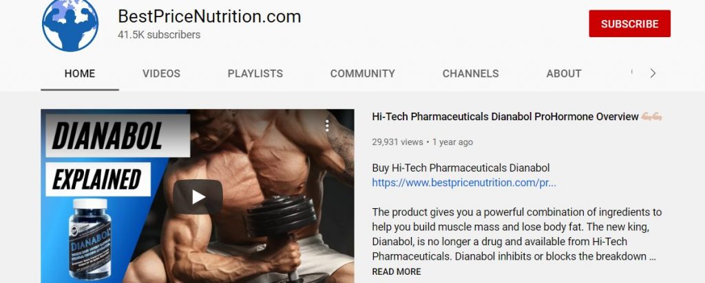 BestPriceNutrition.com channel