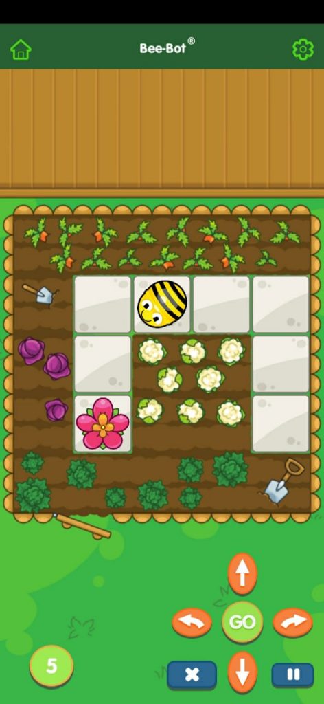 المستوى الثالث من لعبة bee-bot لتعليم البرمة للأطفال