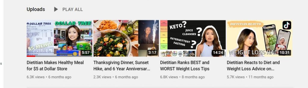 قناة Nutrition with kaylie للتغذية السليمة