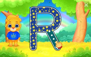 اتباع مسار كتابة الحرف في تطبيق abc Kids