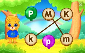 توصيل الحروف في تطبيق abc Kids