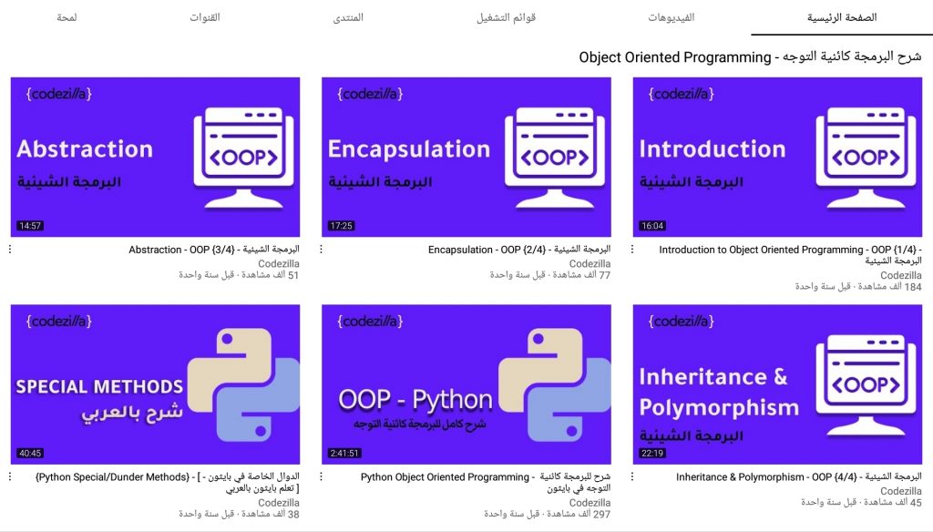 قناة كودزيللا من أفضل قنوات اليوتيوب العربية لتعلم البرمجة