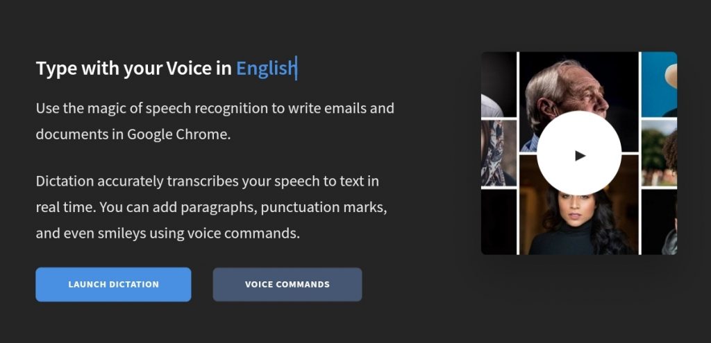 موقع Dictation من مواقع تحويل الصوت إلى نص مكتوب