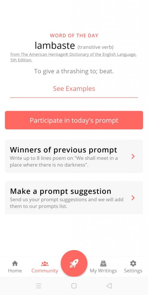 مجتمع call of writing