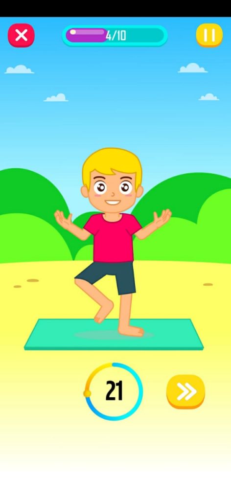 تمرين hopscotch في المستوى الثاني