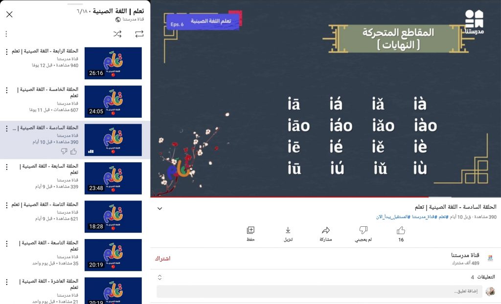 دورة تعلم اللغة الصينية