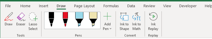 قائمة رسم لبرنامج ميكروسوفت اكسل من شرح قائمتي Draw و Layout لبرنامج Microsoft Excel