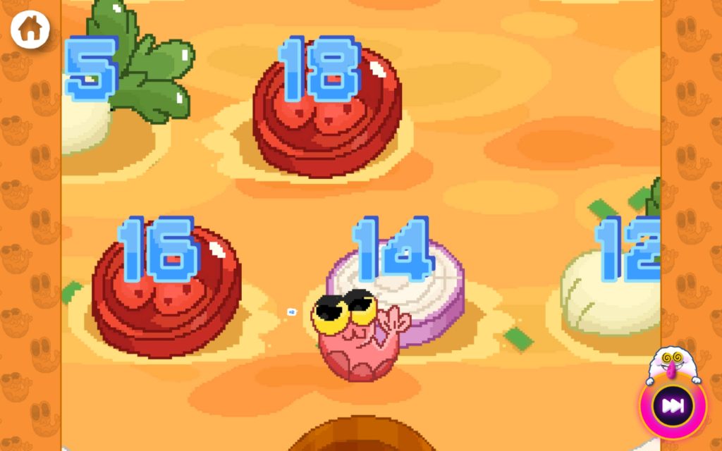 تحدي السمكة في تطبيق ألعاب عملية الضرب من كاهوت