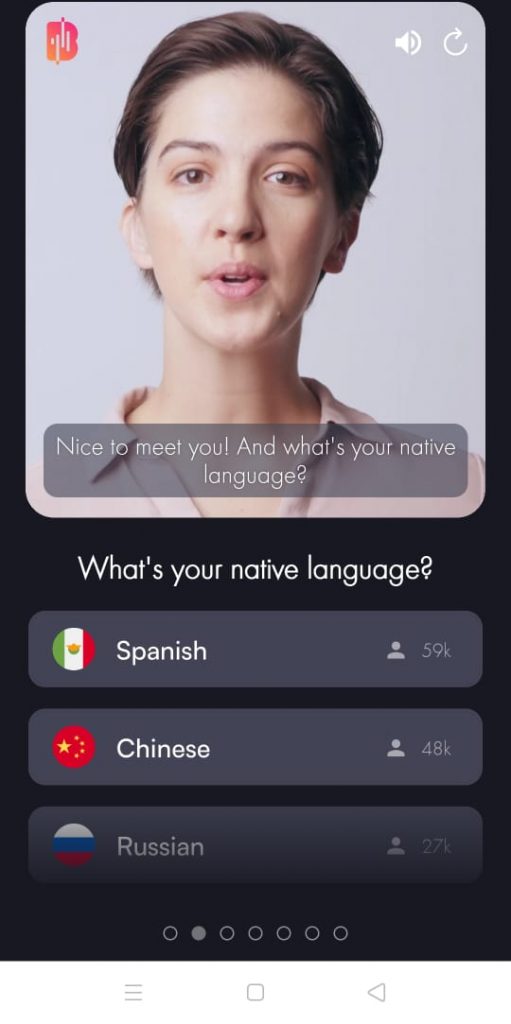 اختيار اللغة الأصلية