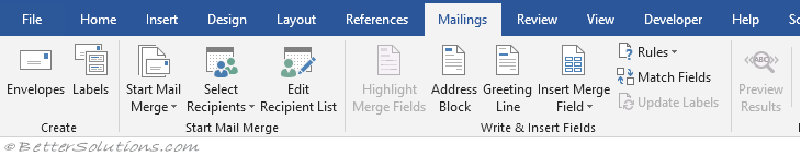 شرح قائمة mailings من قائمتي References وmailings لبرنامج Microsoft word