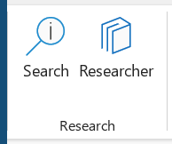 شرح مجموعة research من قائمتي References وmailings لبرنامج Microsoft word