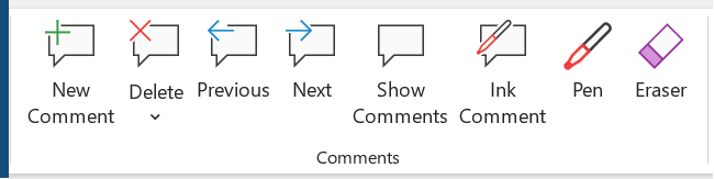 Comments group في قائمة review