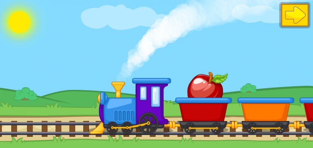 لعبة الفاكهة والخضروات في تطبيق سكر وبو