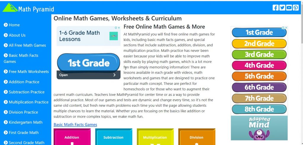 موقع Math Pyramid