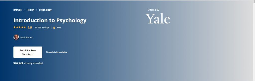 دورات عن علم النفس Introduction to Psychologyssدورة