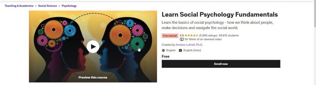 دورة Learn Social Psychology Fundamentals