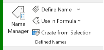 مجموعة defined Names