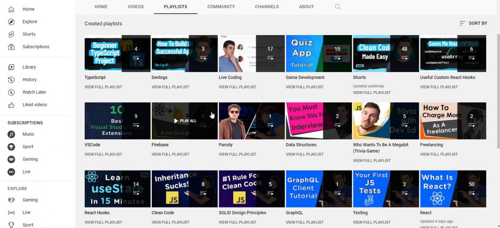 قناة Web Dev Simplified تطوير المواقع (Web development)