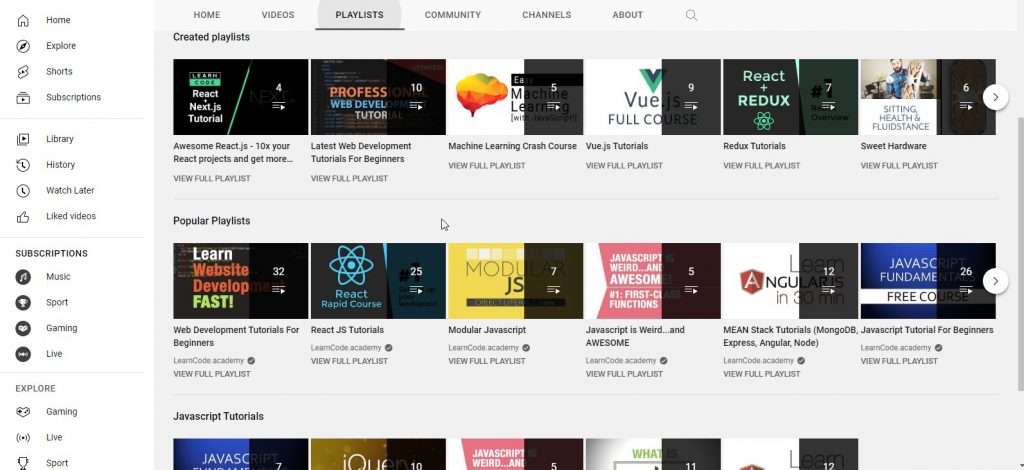 قناة learncode.academy