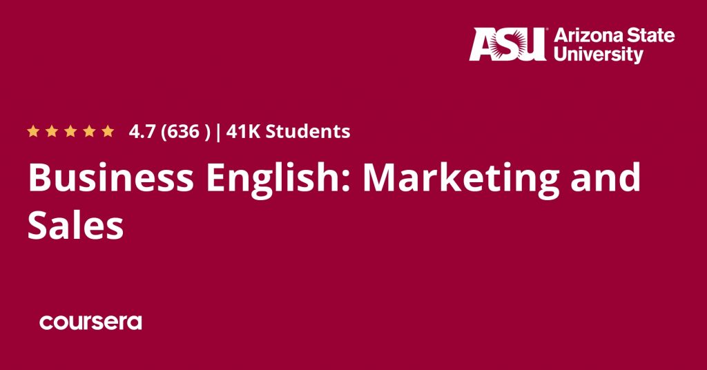 كورس التسويق والمبيعات من تخصص business English